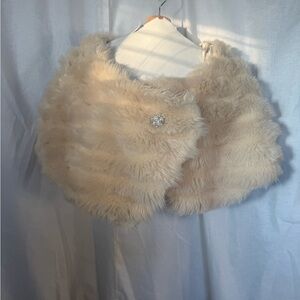 Fur bling shrug